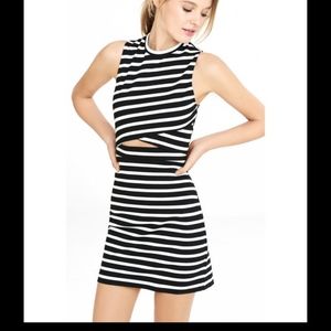 Express Black and White Cutout Dress Sz 8